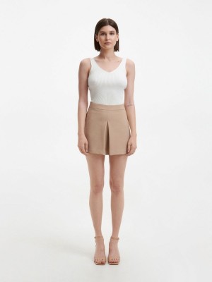 Reserved Skort Bej Rengi | YTXW02841