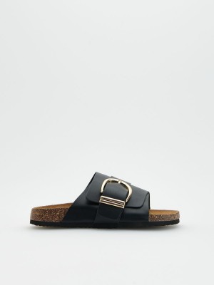 Reserved Sliders with buckle Siyah | QXWL06849