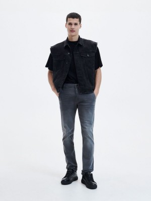 Reserved Slim chino jeans Gri | CWUX65248