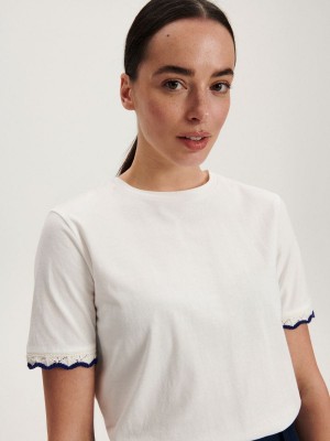 Reserved Slim fit T-shirt Beyaz | JVSK61485
