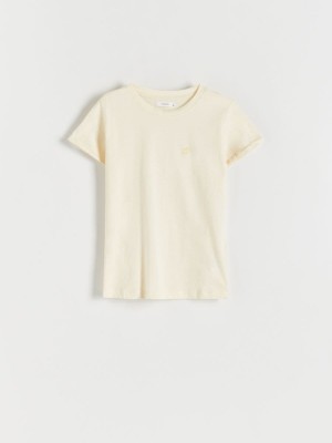 Reserved Slim fit T-shirt Sarı | CXNS97813