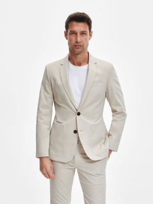 Reserved Slim fit blazer Bej Rengi | CLVD49382