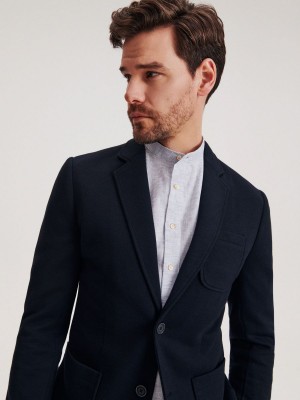 Reserved Slim fit blazer Lacivert | TNRF97315