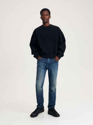 Reserved Slim fit jeans Lacivert | HXYD35841