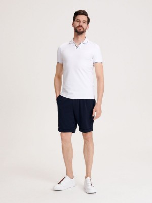 Reserved Slim fit polo shirt Beyaz | ZDRN68329
