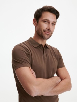 Reserved Slim fit polo shirt Kahverengi | RSGC84139