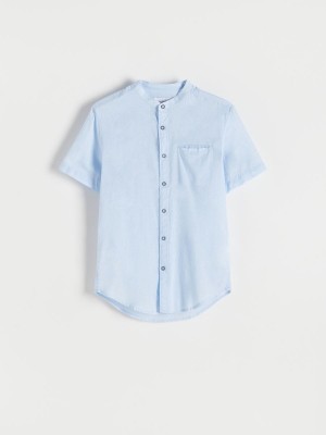 Reserved Slim fit shirt with stand up collar Mavi | CTGU51286