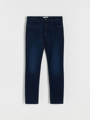 Reserved Slim jeans with wash effect Lacivert | CRZE54629