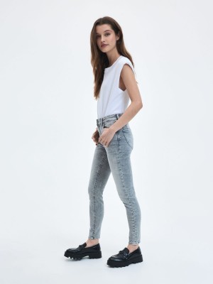 Reserved Slim push up jeans Açık Gri | RIYL46129