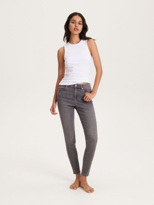 Reserved Slim push up jeans Gri | ATGR26017
