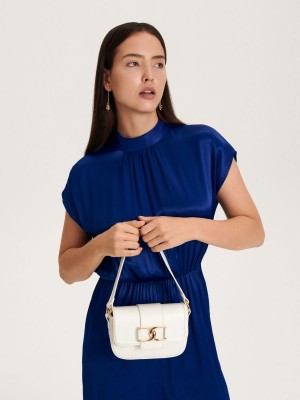 Reserved Small bag with decorative buckle Beyaz | ZSUH17964