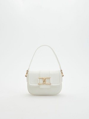 Reserved Small bag with decorative buckle Beyaz | DKRB15906