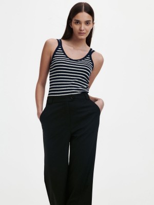 Reserved Stripe top Lacivert | OEYT47910