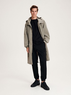 Reserved Su Geçirmez parka with hood Açık Gri | NTDM25809