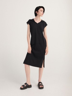 Reserved Sweat jersey dress Siyah | QFVB62451