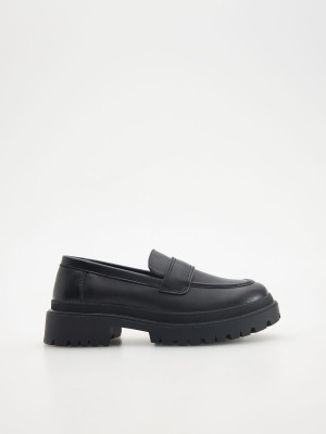 Reserved Thick sole loafers Siyah | BUHJ69471