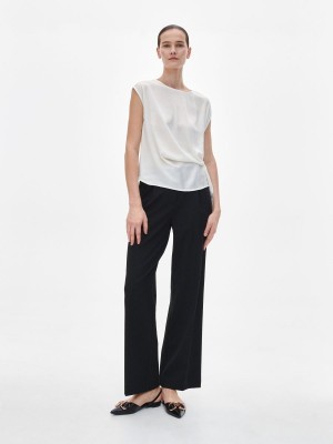 Reserved Tied T-shirt Ivory | BEZL93457