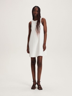 Reserved Trapezoid mini dress Beyaz | WFJY70536