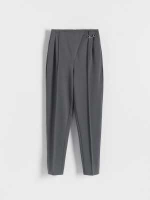 Reserved Trousers with pressed crease Açık Gri | YDNG98430