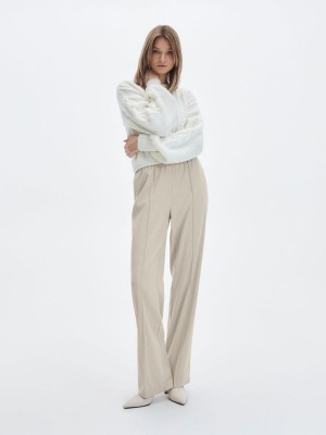 Reserved Trousers with pressed crease Bej Rengi | ZIHF79204
