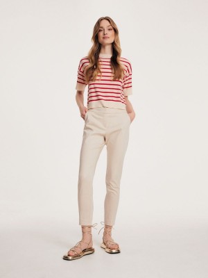Reserved Trousers with pressed crease Bej Rengi | PXQM64820