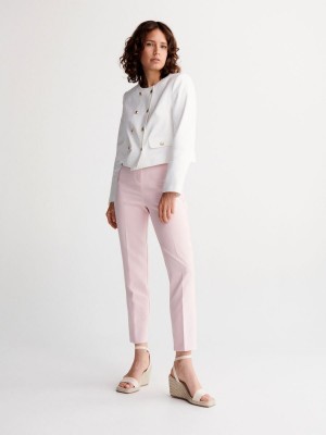 Reserved Trousers with pressed crease Pembe | XFPK91783