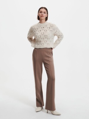 Reserved Trousers with stitching Kahverengi | XVYP23401