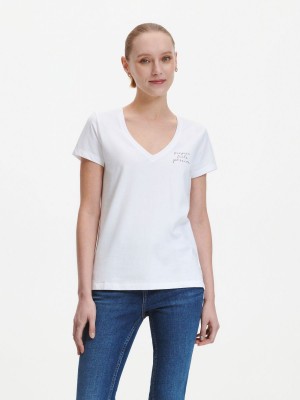 Reserved T-shirt with print Beyaz | RZSD67528