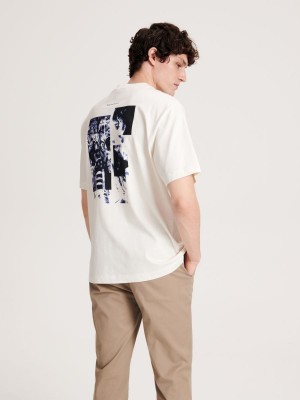 Reserved T-shirt with print Ivory | GUBD23810