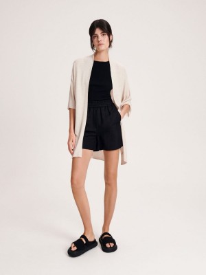 Reserved Viscose blend cardigan Bej Rengi | NWIU63947