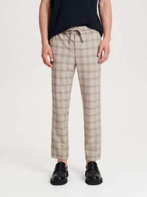 Reserved Viscose blend joggers Bej Rengi | SGWQ96150