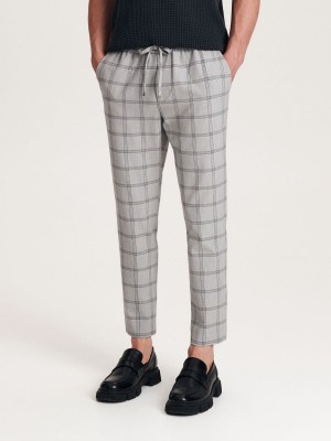 Reserved Viscose blend joggers Gri | EFHA79123