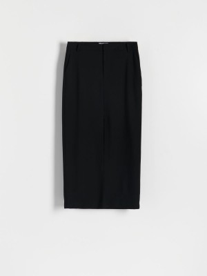 Reserved Viscose blend skirt Siyah | GZFN63145