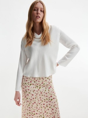 Reserved Viscose blouse Ivory | YBSQ46831