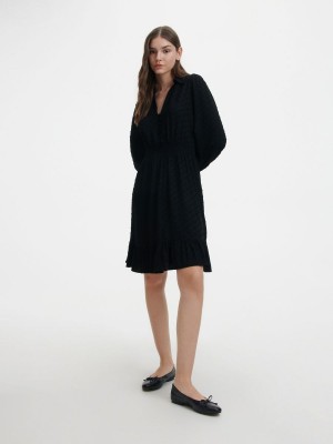 Reserved Viscose dress Siyah | QPMY40629
