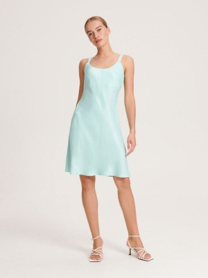 Reserved Viscose dress Turkuaz | RUBH64297