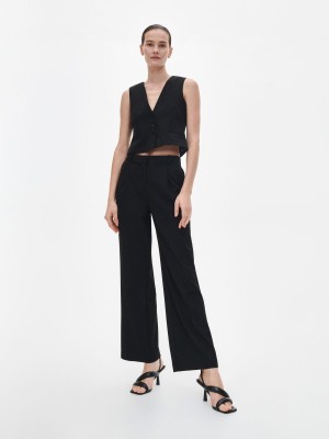 Reserved Viscose rich trousers Siyah | IPBQ83947