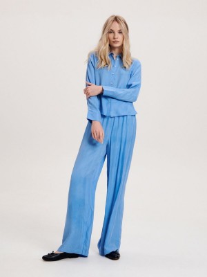 Reserved Viscose trousers Mavi | RPMH02351