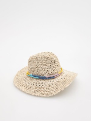 Reserved Woven hat Ivory | EUBR53046
