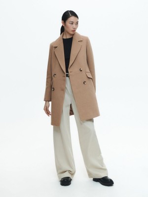 Reserved Yün blend coat Bej Rengi | UZPS87139