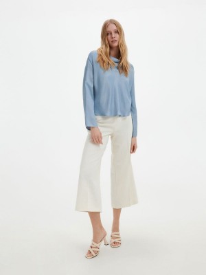 Reserved Zarif trousers with pressed crease Ivory | JRVC73481