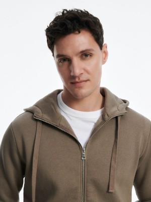 Reserved Zip up hoodie Bej Rengi | NDOM62430