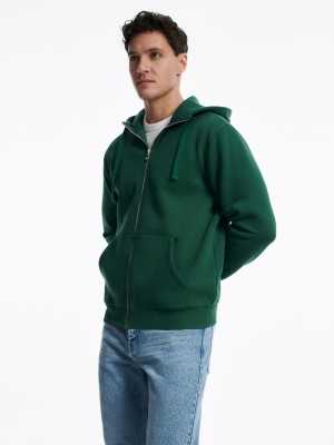 Reserved Zip up hoodie Haki | MIQS94752