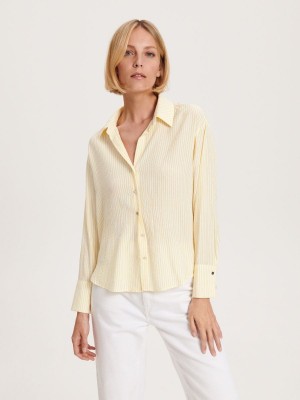 Reserved Çizgili shirt Sarı | MKTN45092