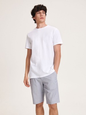 Reserved regular fit cotton shorts Lacivert | MFVE83709